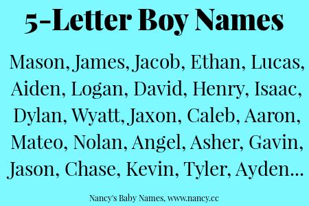 5 letter boy names